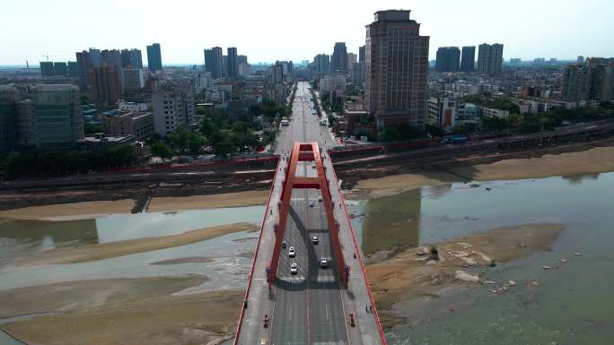 德阳城市彩虹桥航拍