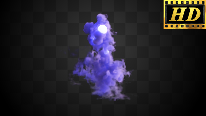 【通道】紫色魔术球动画烟雾流动特效