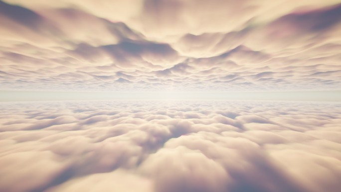 天空云海穿越飞行航拍开天辟地日出穿云延时