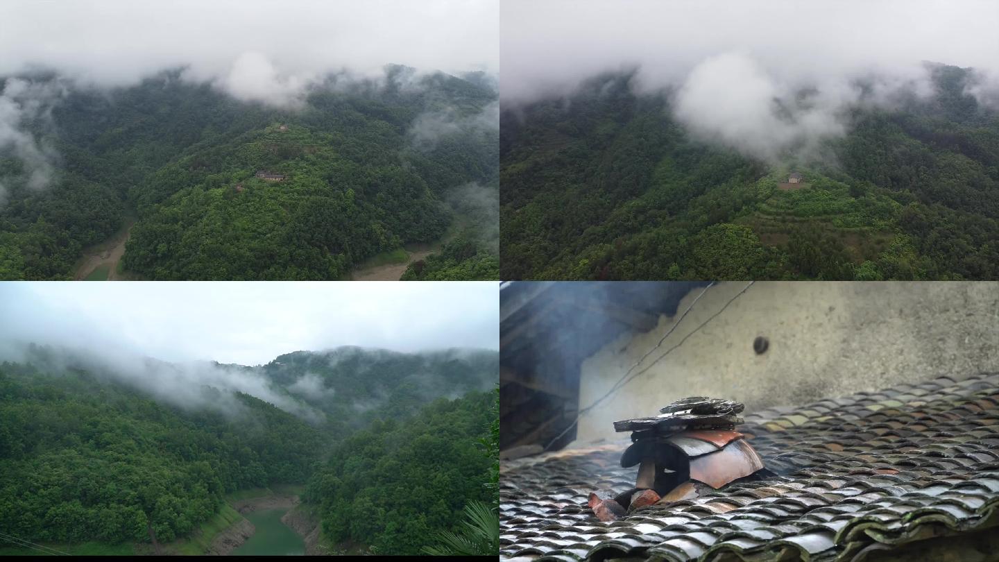 乡村振兴烟筒幽静绿水青山