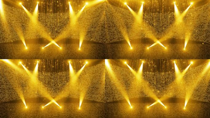 4K 金色粒子霓虹灯光显示屏展厅舞台背景