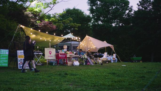 露营帐篷野餐野炊夏天户外生活