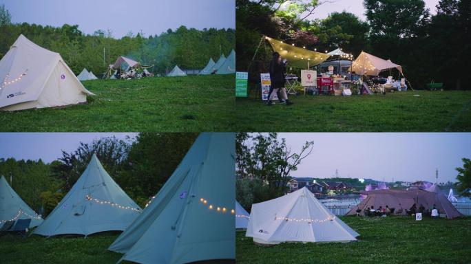 露营帐篷野餐野炊夏天户外生活