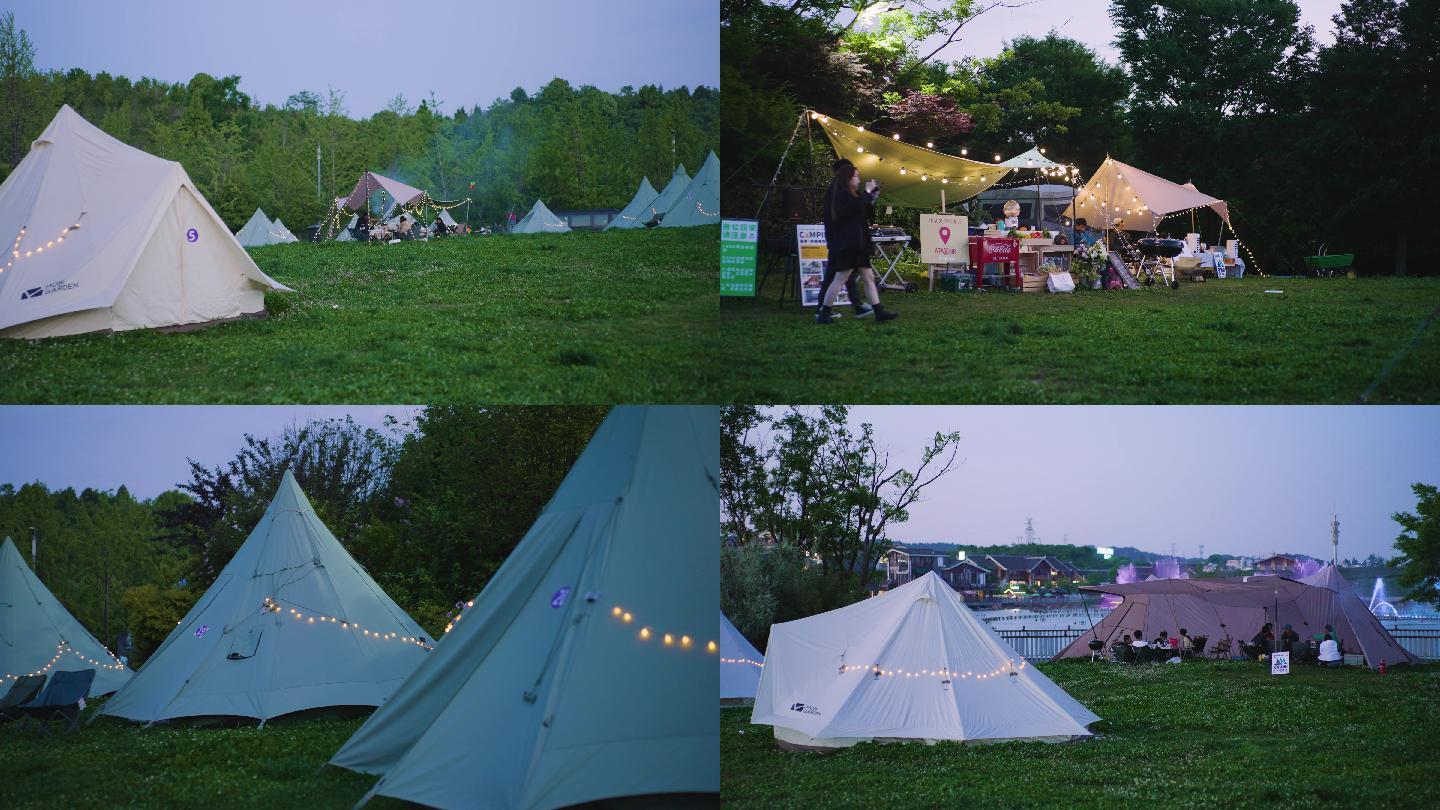 露营帐篷野餐野炊夏天户外生活