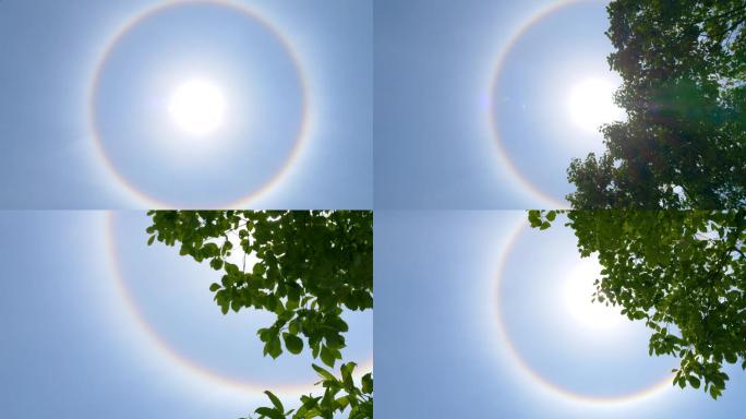 4k日晕夏季高温天气