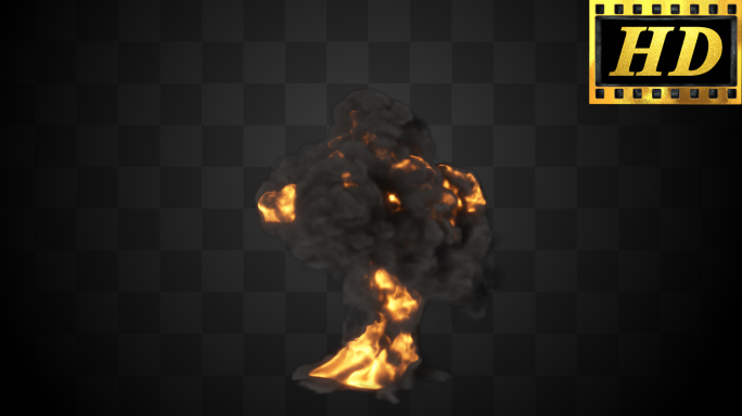 【通道】炸弹爆炸火焰燃烧烟雾特效