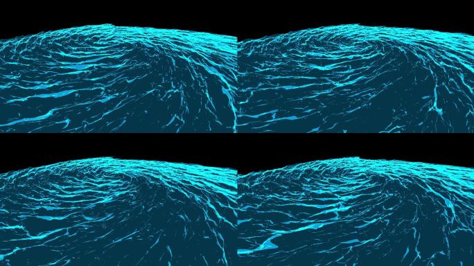 4K蓝色海洋旋涡循环