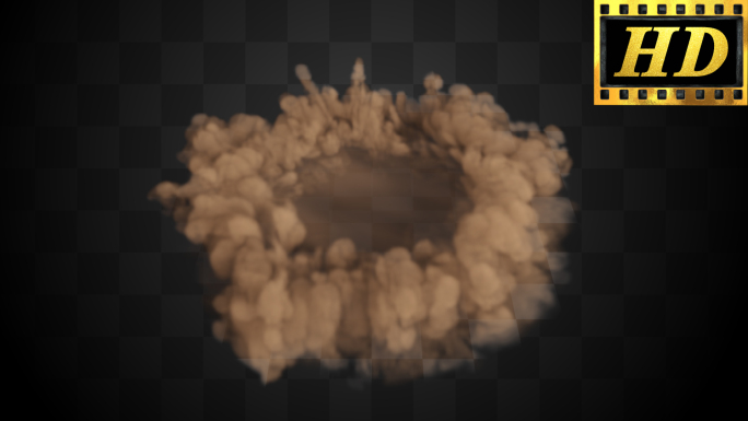 【通道】核弹爆炸特效烟雾尘埃爆炸波爆炸圈