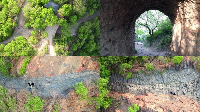 航拍北京门头沟京西古道玉河段峰口庵石窝