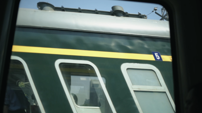 绿皮火车-去北京旅途中的火车窗外