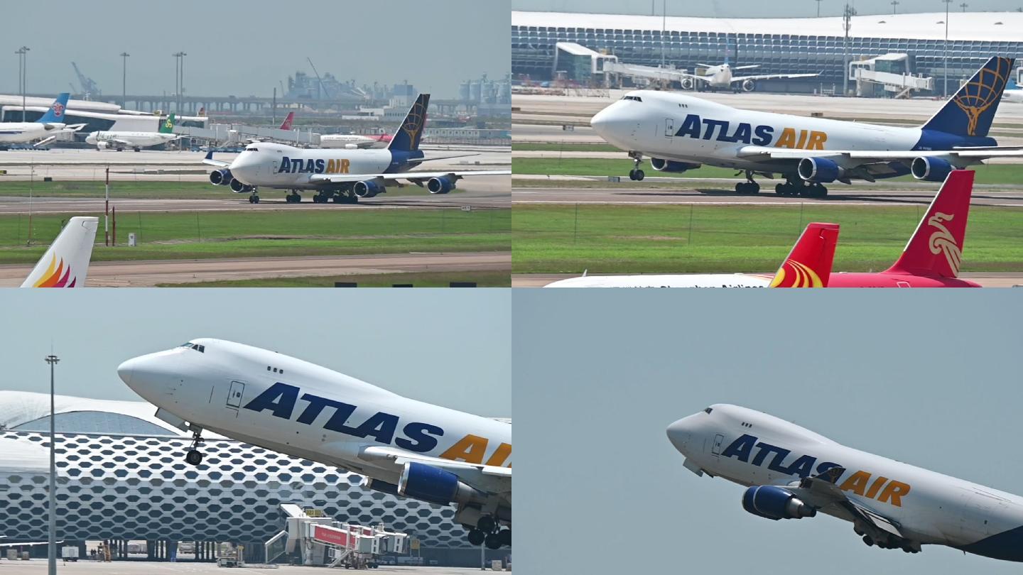 亚特拉斯航空波音747货机起飞助力供应链