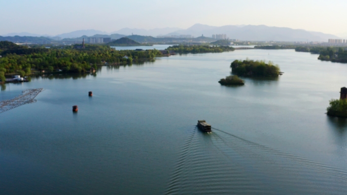 4K航拍杭州湘湖