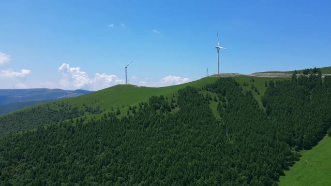 【4K】草原天路 茶山风力发电绿色能源