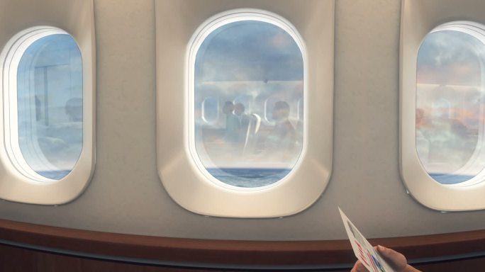飞机内部看传窗外