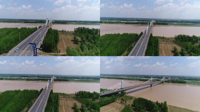 济阳黄河大桥航拍