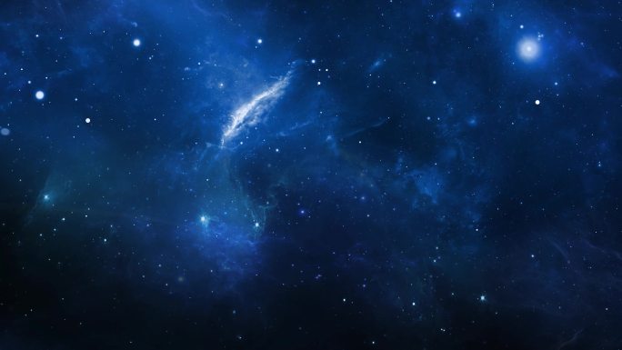 蓝色星空星云星系星空粒子星空动态背景星辰