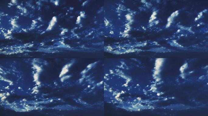 【HD天空】蓝色云絮阴云碎云厚云阴郁阴霾