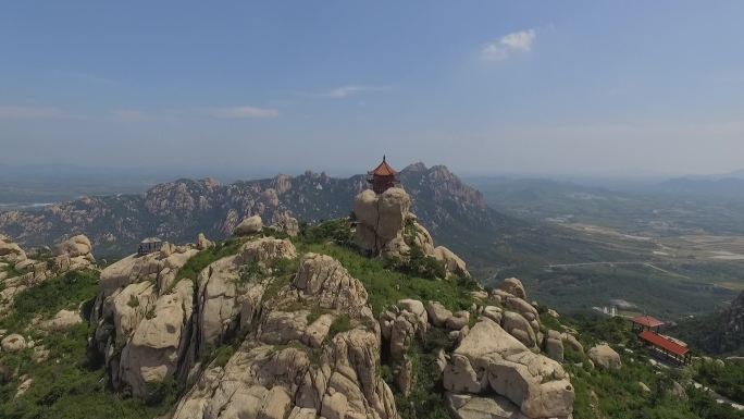 航拍日照五莲山九仙山