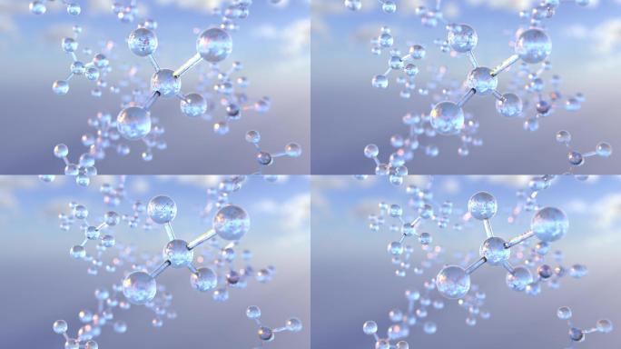 三维分子结构旋转视频素材
