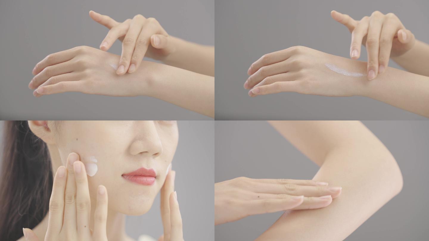 手模护肤品质地展示4k实拍