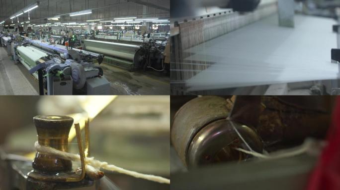 丝绸厂 内部机器 机械化工作空镜A004