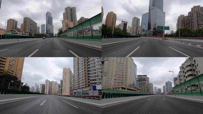 上海封城中的城市安静高架路