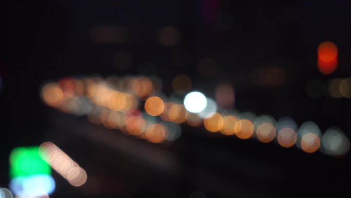 4K城市夜景路灯实拍
