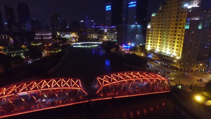 上海陆家嘴夜景航拍