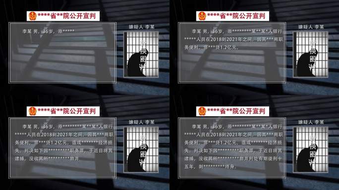 警示反腐法院嫌疑人宣判书模版