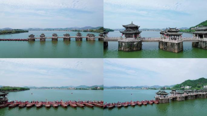 潮州广济桥多角度4k航拍