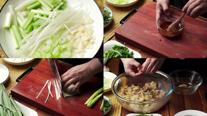 东北地方特色凉拌菜-小葱拌黄蚬制作过程