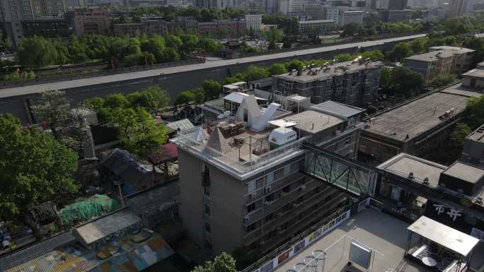 西安老菜场市井文化创意街区航拍