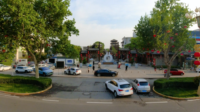 穿越机低空航拍回车巷串城街街景