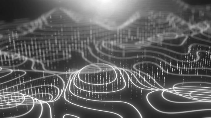 数据 科技 HUD 轮廓线 山脊线