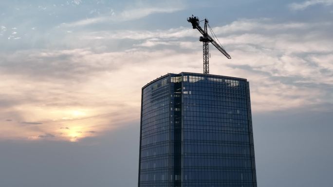 金融城高楼塔吊城市建设