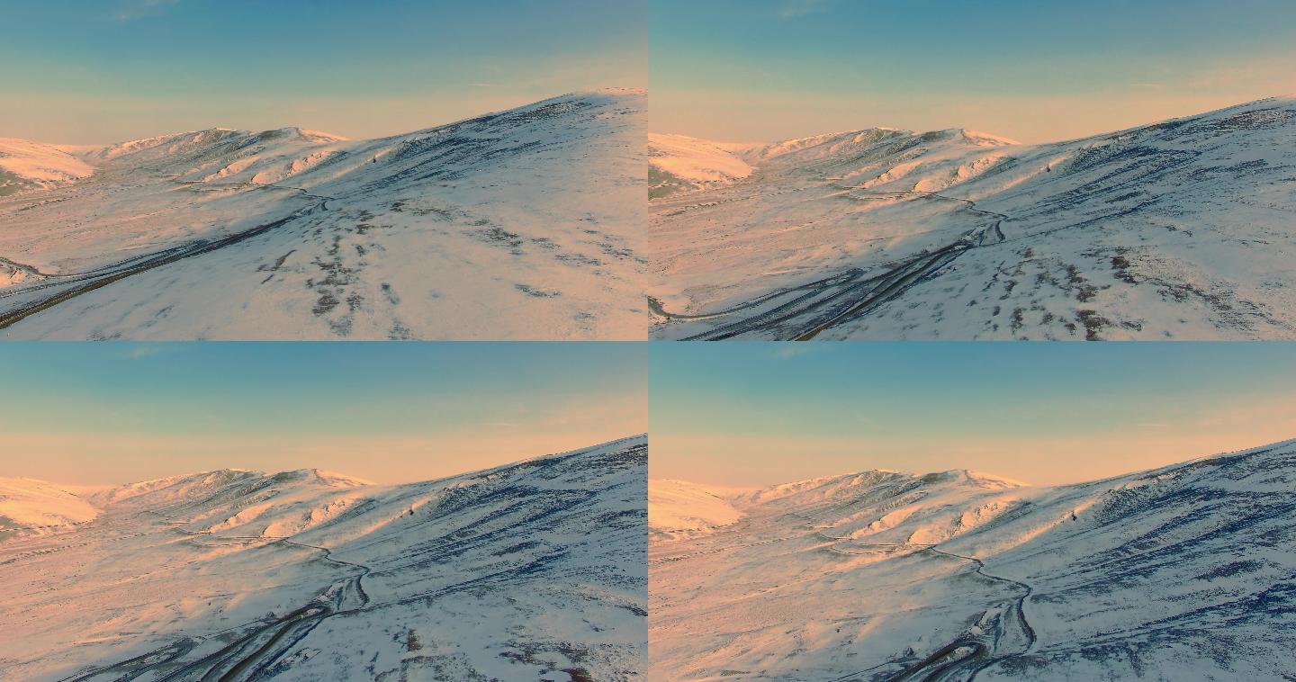 三江源 无人区 航拍 雪山 雪景