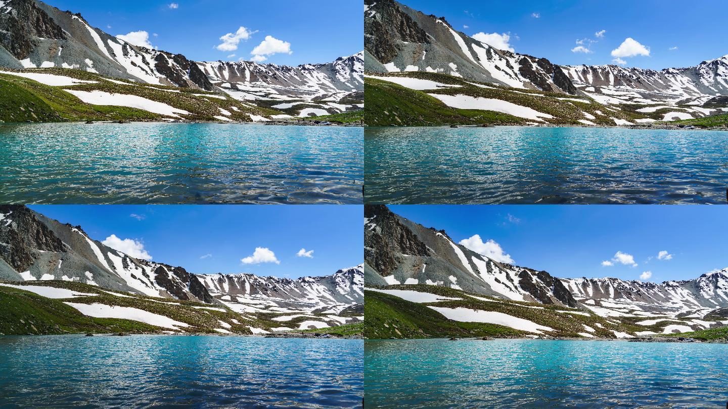 独库公路风景 哈希勒根隧道前小湖