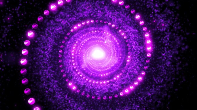 紫色星空旋转闪烁水晶球