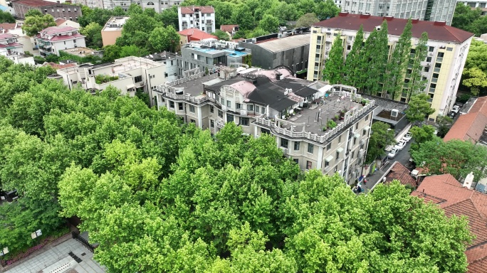 黑石公寓 上海航拍 老洋房石库门群建筑