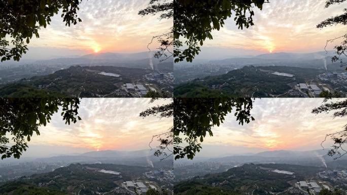 贵州赤水天台山日落延时摄影