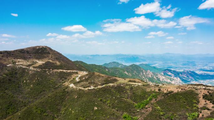 航拍北京大西山风光延时