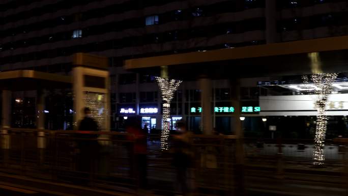 车辆行驶 夜晚 北京 长安街