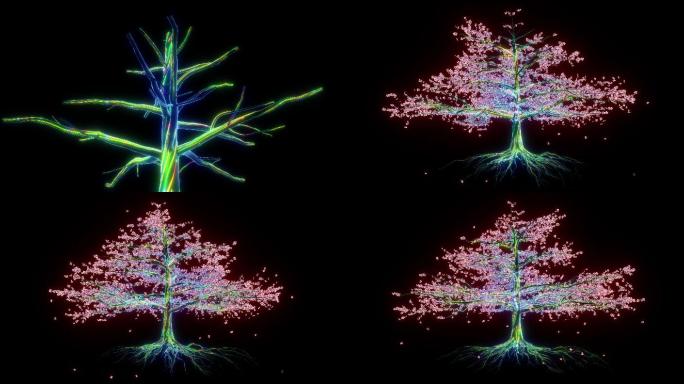 4K高清梦幻生命树舞台背景视频
