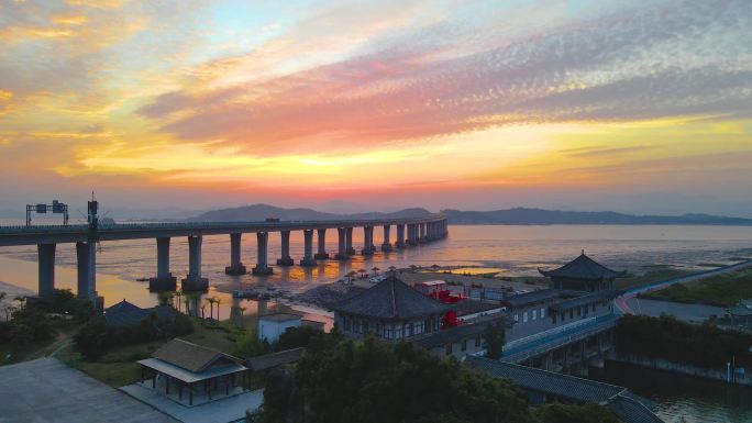 玉环 楚门 火烧云 跨海大桥 高速 海山