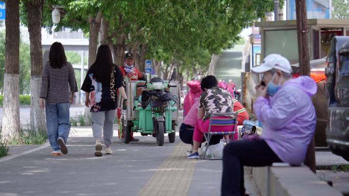 街拍 记录 生活 春天 柳絮 电线 北京