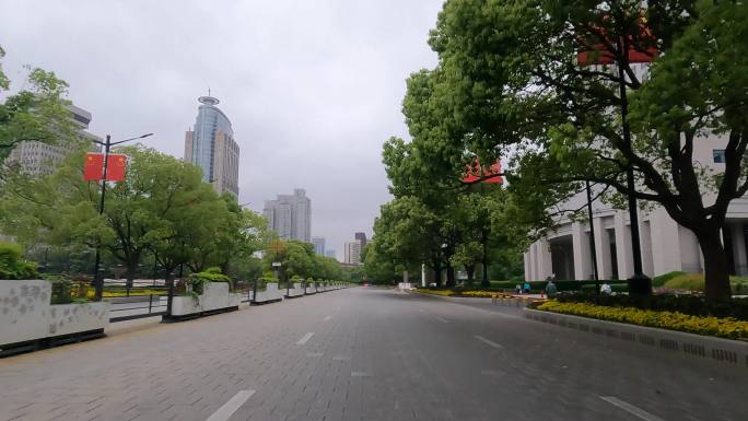 上海封城中春季城市街道