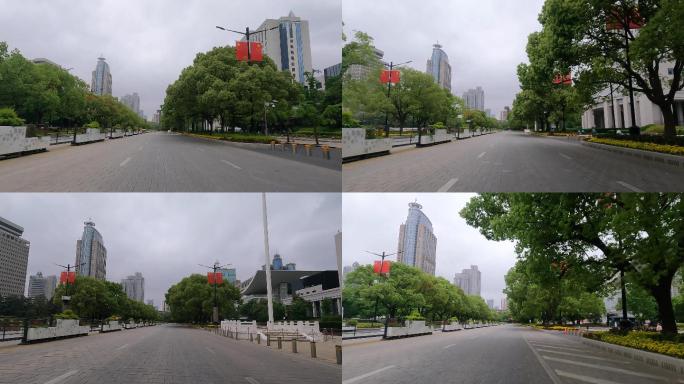 上海封城中春季城市街道