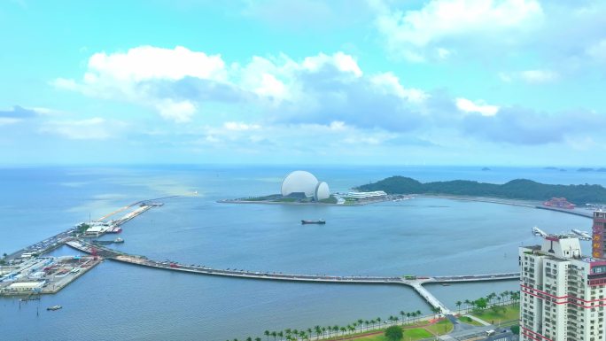 日月贝/大湾区/珠海/城市风光夜景/