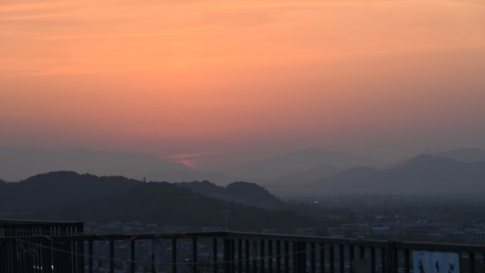 东明山景区日落