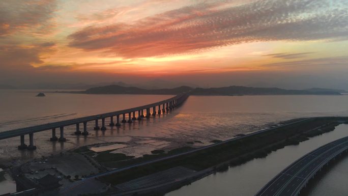 玉环 楚门 火烧云 跨海大桥 高速 海山